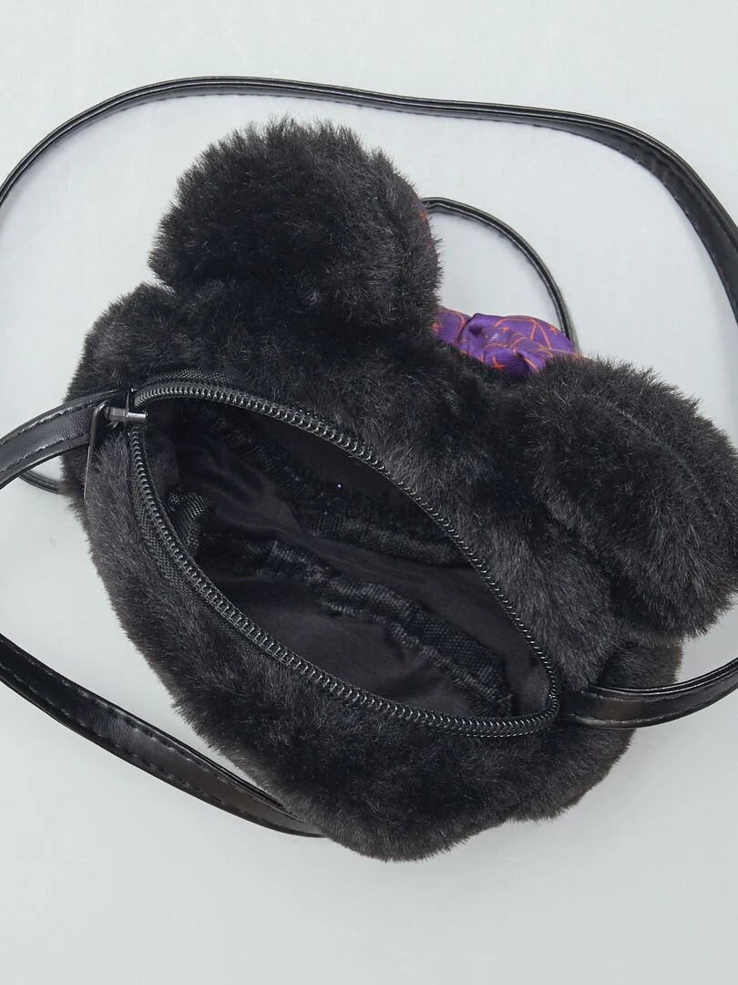 Sac en fausse fourrure 'Mnnie' 'Halloween'   Noir