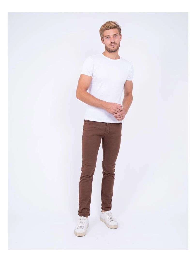 Pantalon 5 poches VAAS   Marron