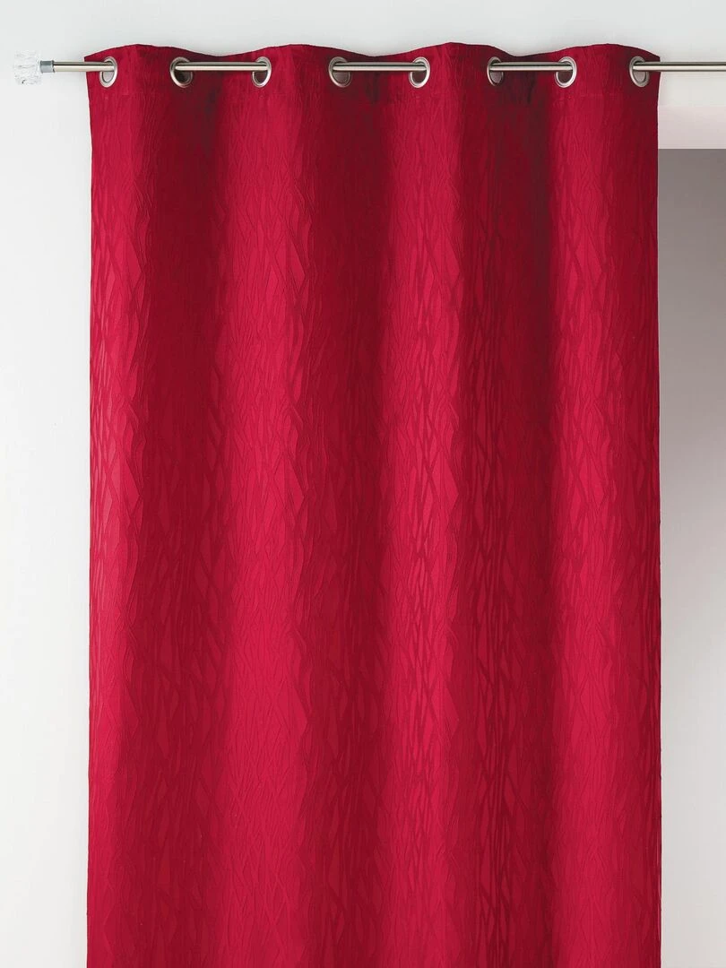 Rideau en jacquard fantaisie Bordeaux