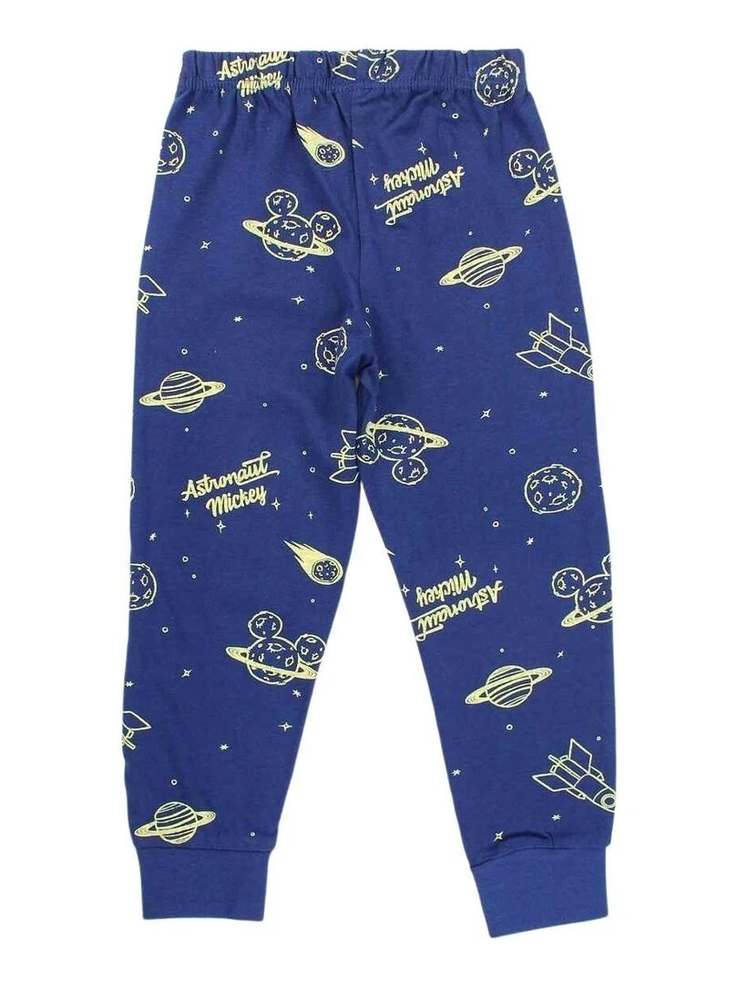 Disney   Pyjama garçon imprimé Mickey en coton   Bleu marine