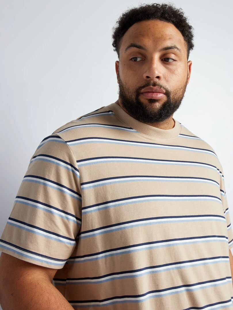 T shirt rayé en jersey   Jaune