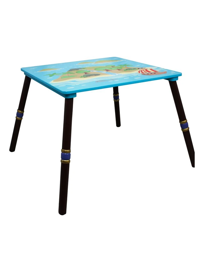Table pour chambre enfant ou bébé mixte garçon Pirate Island Fantasy Fields TD 11593A1 Bleu