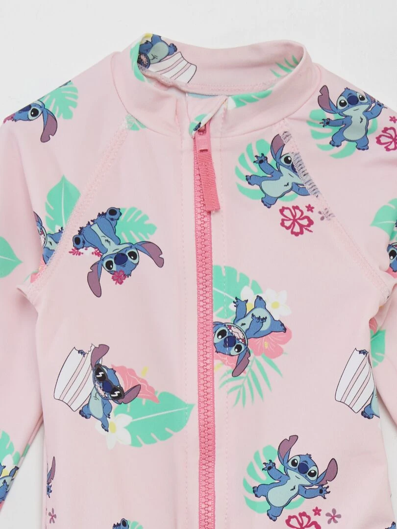 Maillot de bain body 'Stitch'   1 pièce   Rose