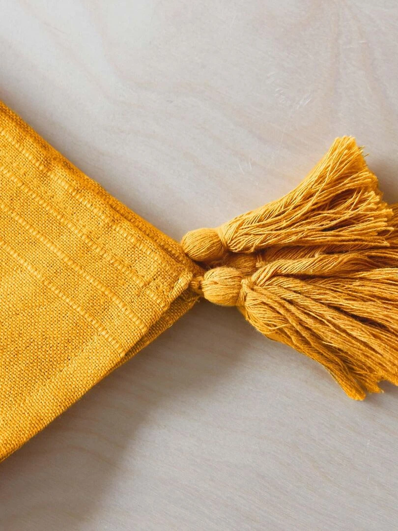 Nappe tendance en coton recyclé   Jaune moutarde