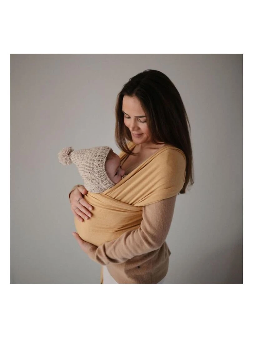 Echarpe de portage bébé Mushie jaune Mushie Jaune moutarde