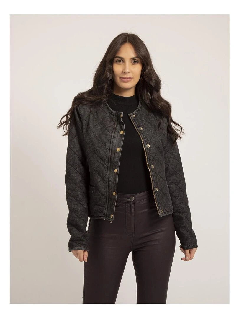 Veste en jean matelassée UMANI gris anthracite