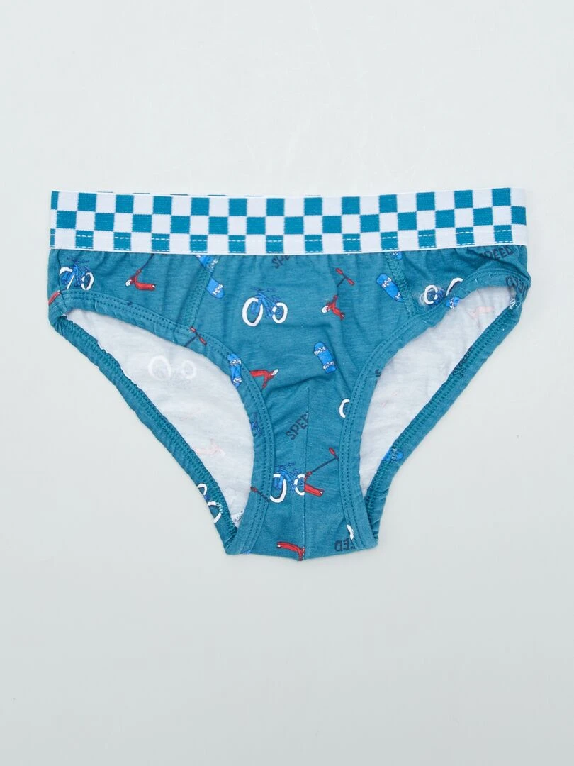 Lot de 3 slips avec imprimé   Blanc/vert