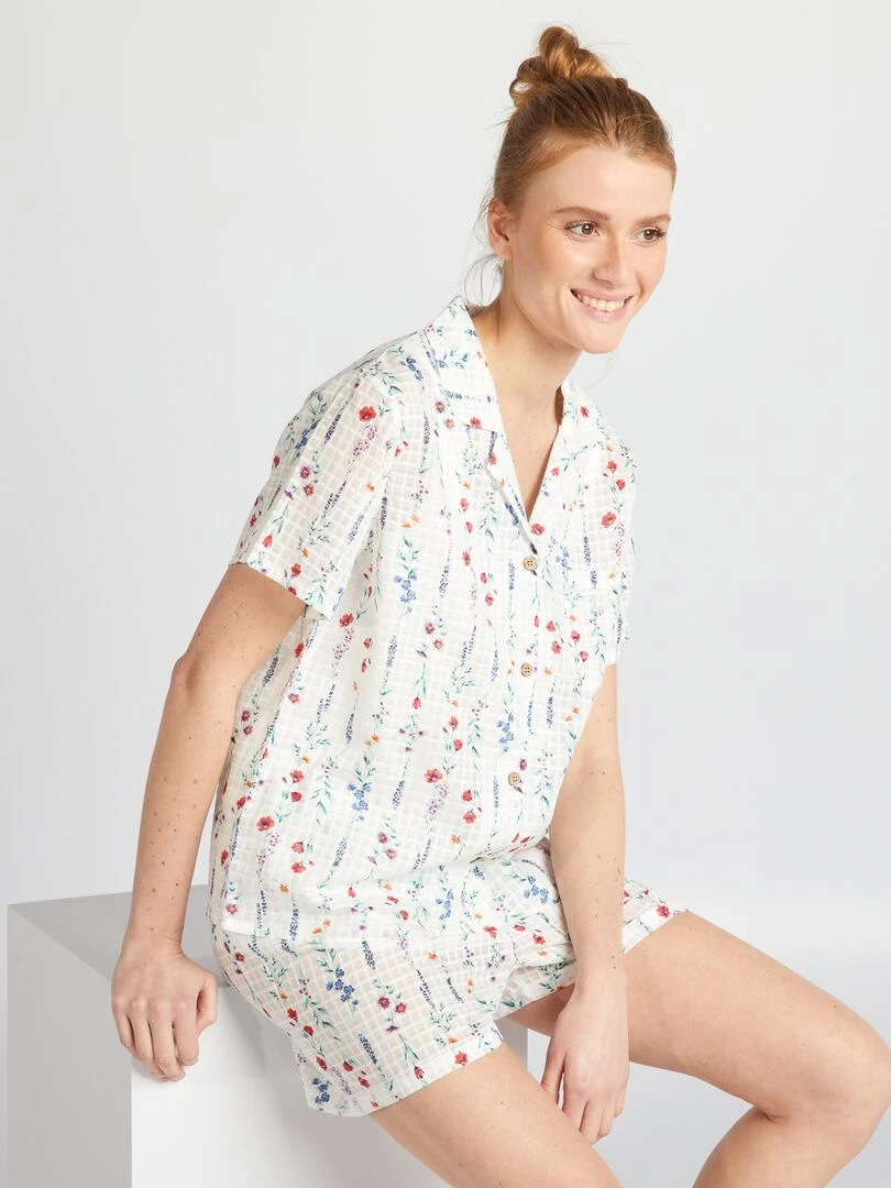 Ensemble pyjama 2 pièces Blanc
