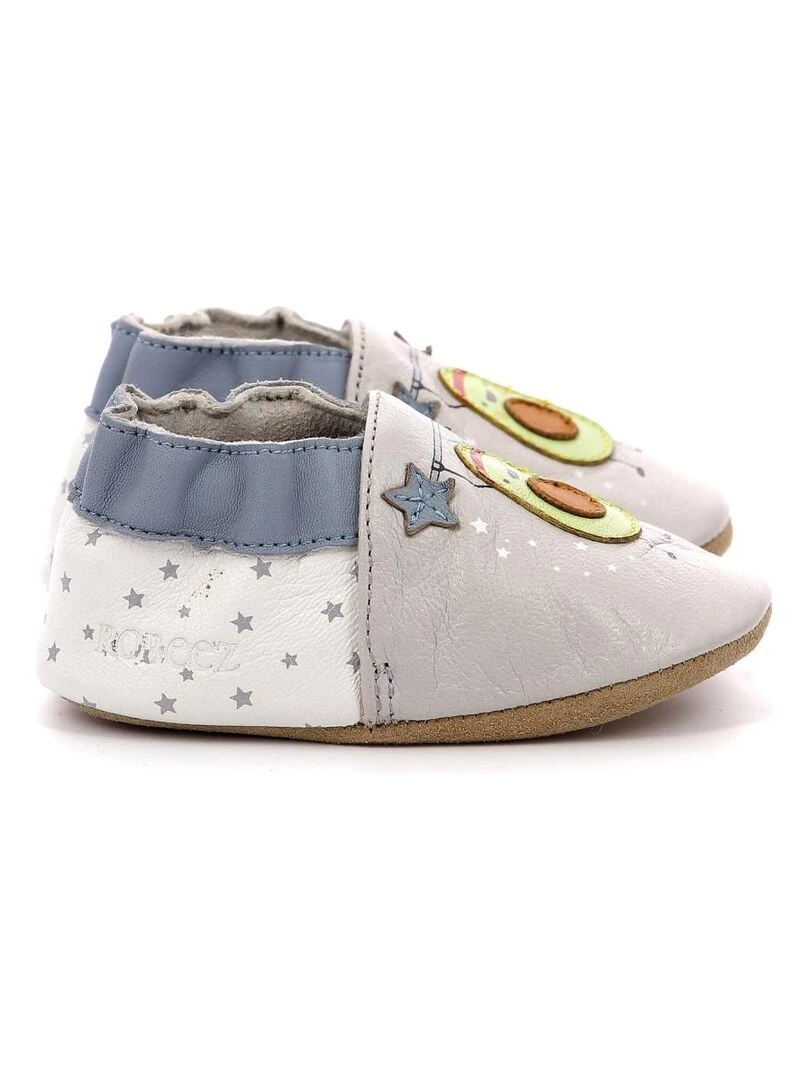 Chaussons Cuir Heavy Day Gris