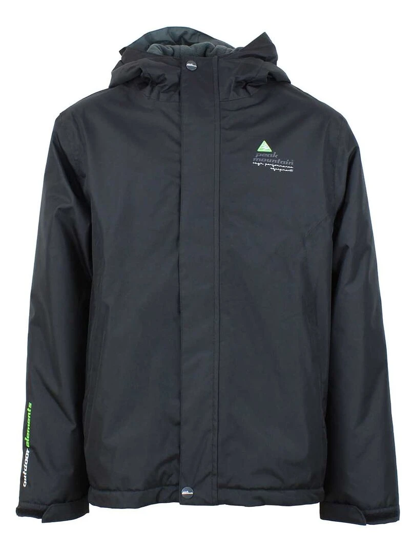Coupe vent garçon ECAJIK PEAK MOUNTAIN Noir Noir