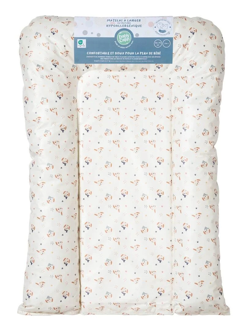 Matelas à langer Flocon Hypoallergénique Toutou   Marron noisette