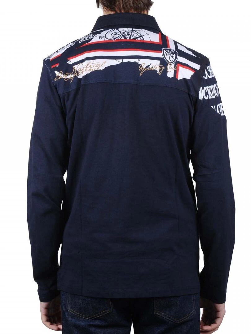 Polo manches longues garçon ECALANK VENT DU CAP Bleu marine