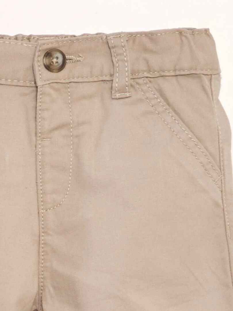 Short chino en twill   Beige