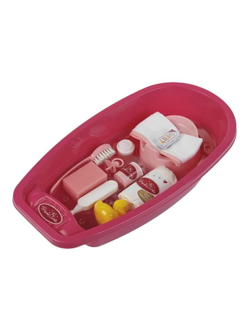 Baignoire avec accessoires Princess Coralie grand modèle : Rose foncé Jeu d'imitation N/A
