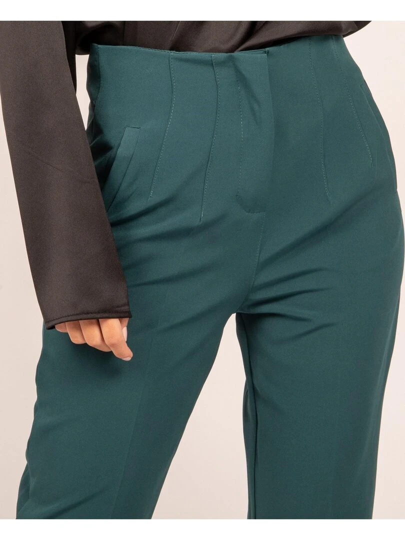Pantalon droit pinces EZARA   Vert