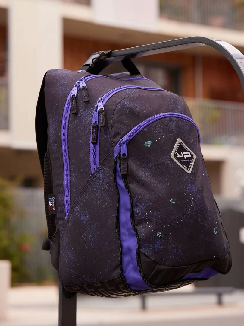 BODYPACK Sac à dos extensible recyclé Ordi USB Galaxie Violet