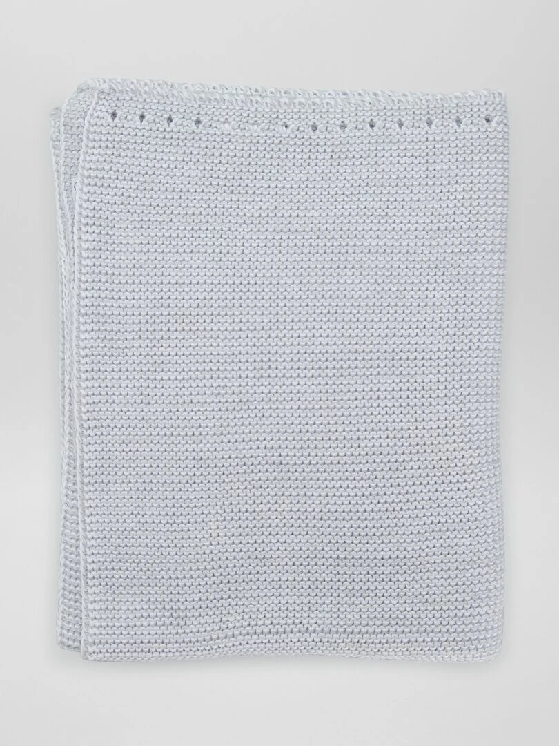 Couverture en maille lourde 'Manufacture de Layette' Gris