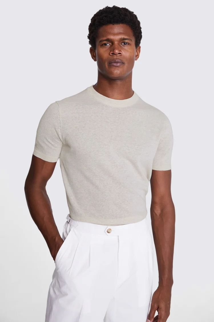 Light Grey Marl Crew Neck T-Shirt   Buy Online at Moss