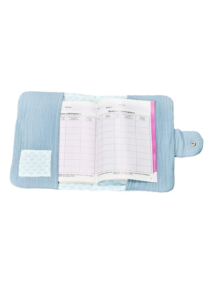 Protège carnet de santé en coton   SAUTHON   Bleu