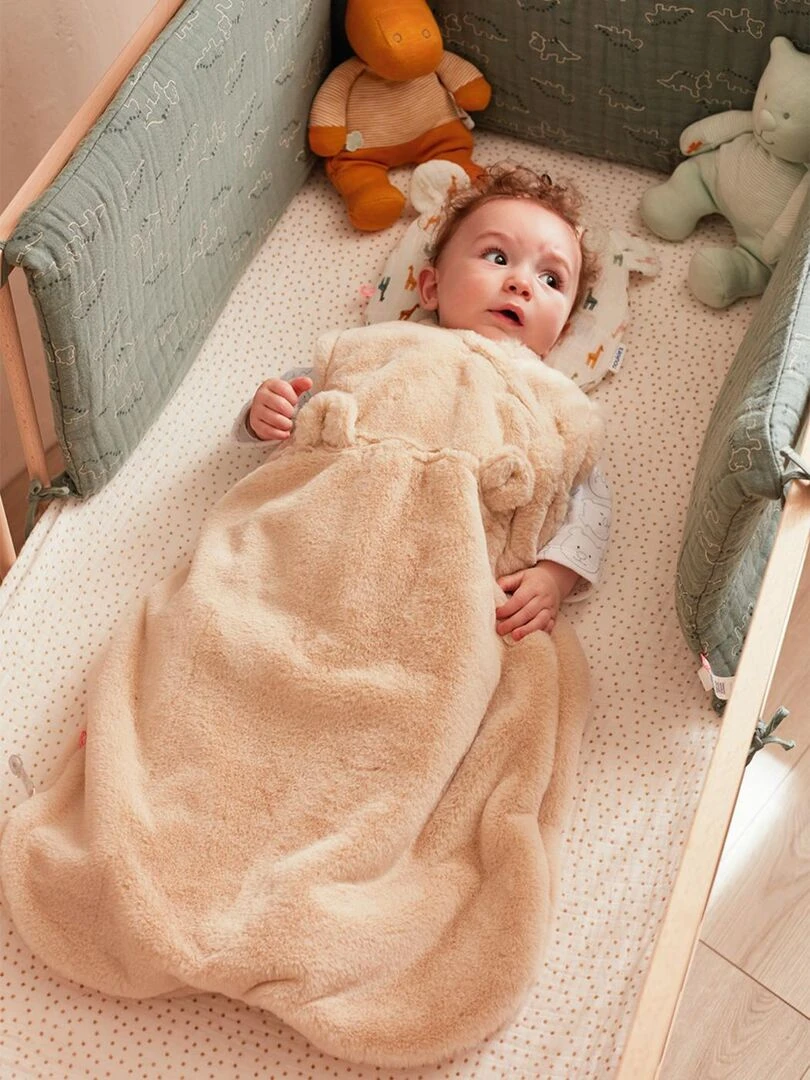 Gigoteuse 70 cm longs poils    Blanc