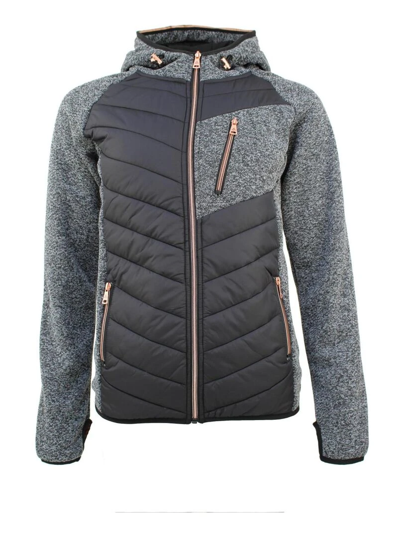 Blouson polaire femme ALBERT Noir Rose