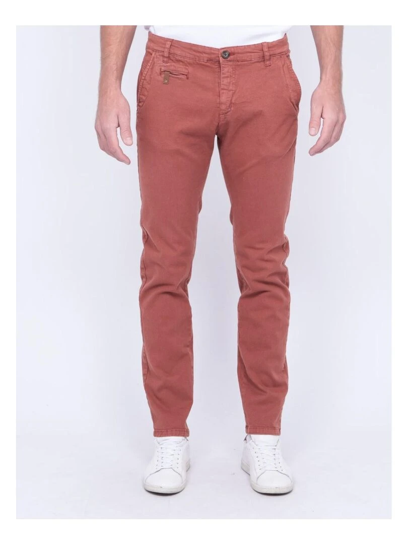 Pantalon chino VODELY Rouge brique