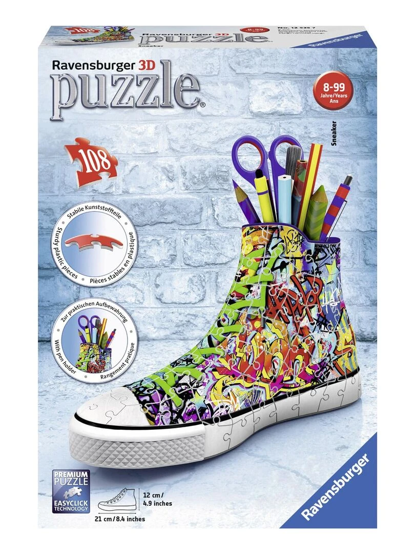 Puzzle 3D 108 pièces : Chaussure Sneaker Graffiti N/A