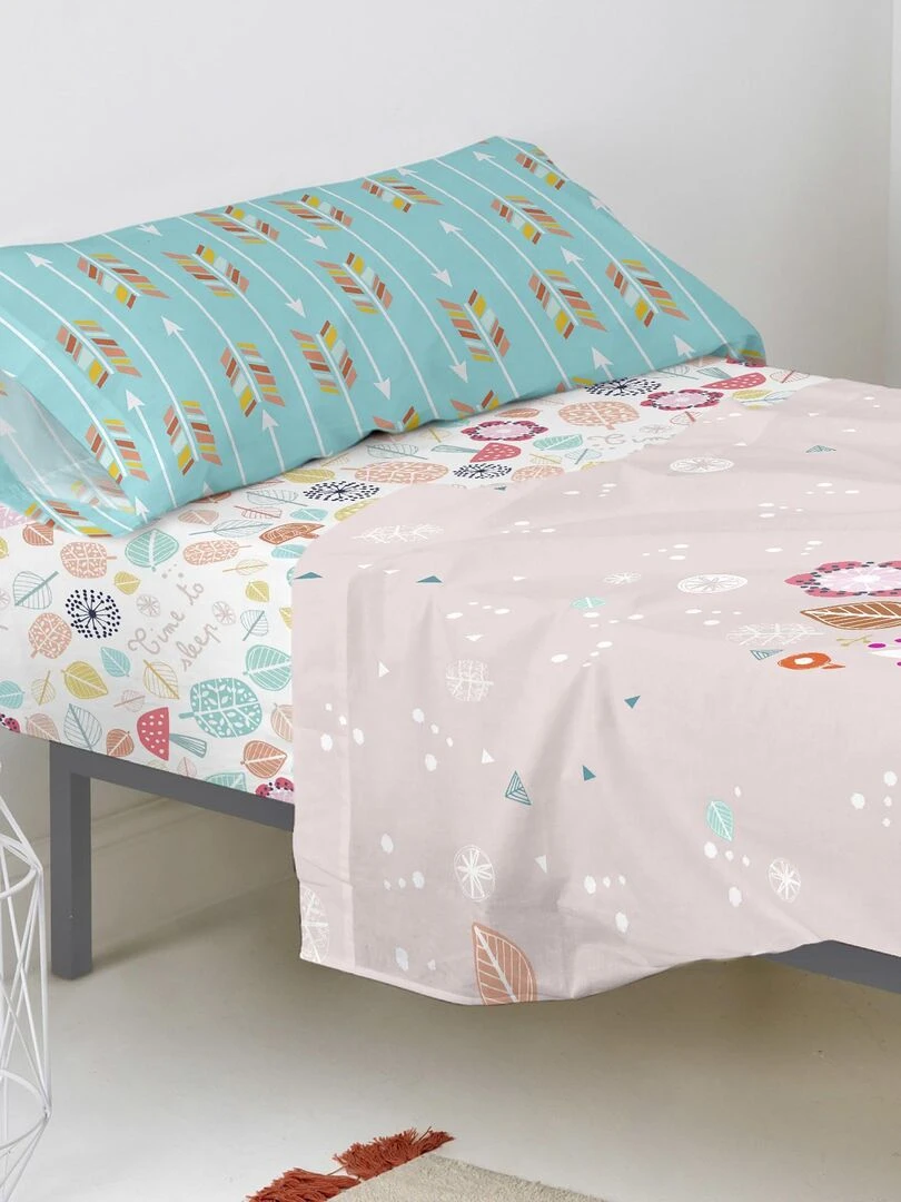 Drap housse Fantasy "Happyfriday"   Multicolore