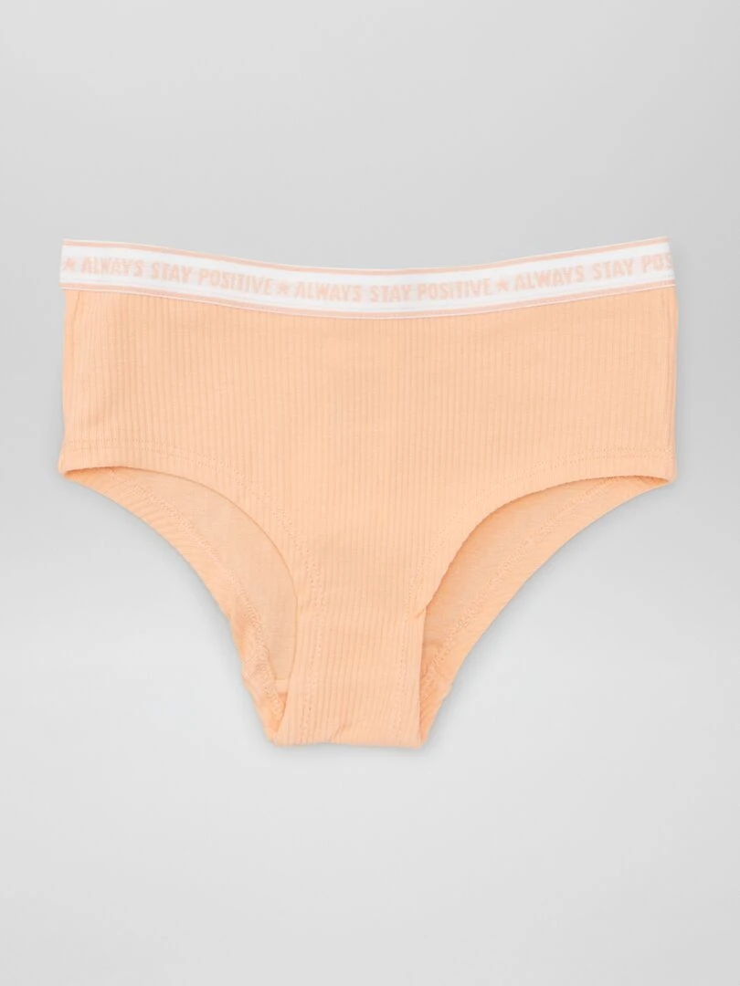 Lot de 3 shorties en maille côtelée   Violet/rose/bleu