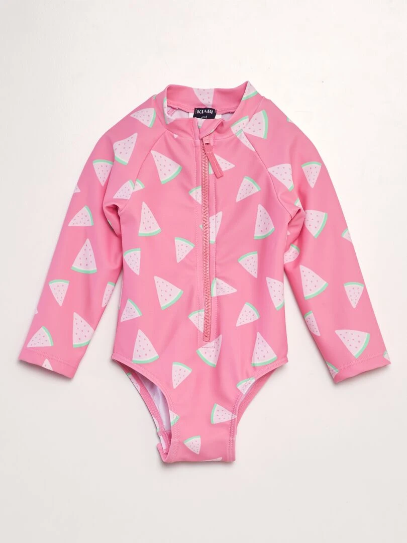 Body maillot de bain imprimé 1 pièce Rose