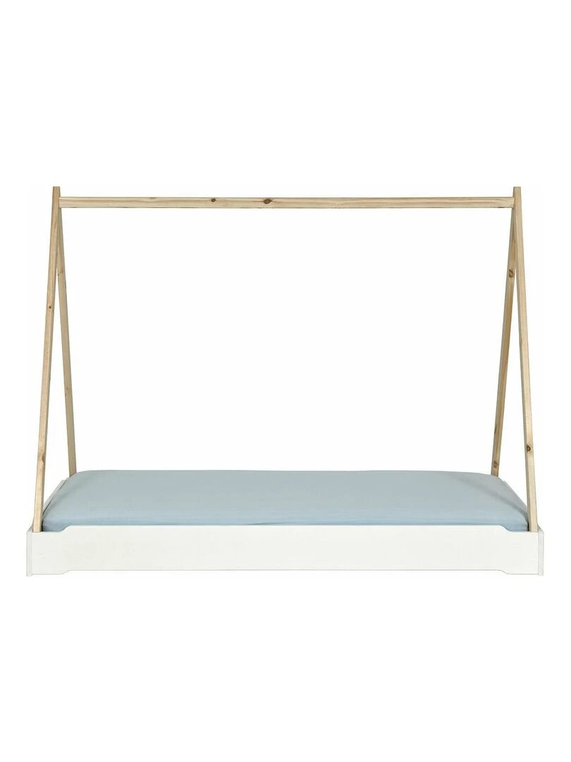 Lit empilable cabane avec matelas Jelly   AKITEN RETAIL   Blanc Blanc