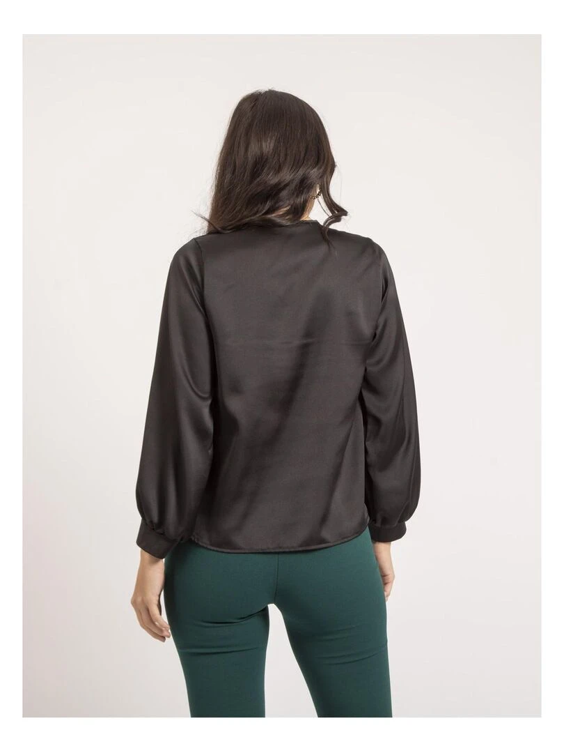 Blouse satin OXANIE Noir