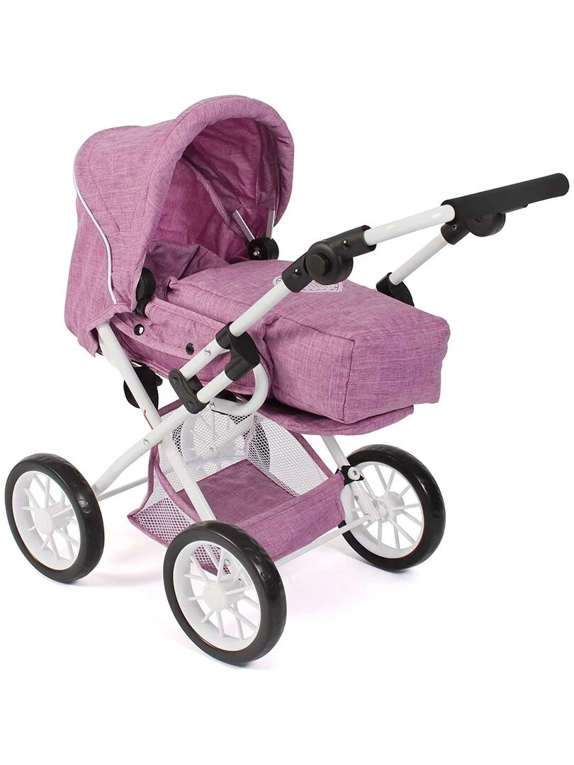 Poussette combinée pour poupée LENI Jean rose N/A