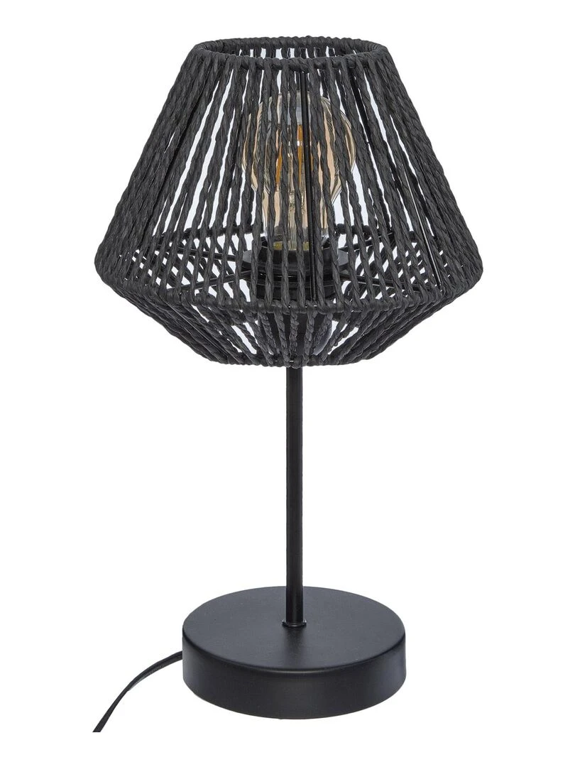 Lampe à poser corde Noir