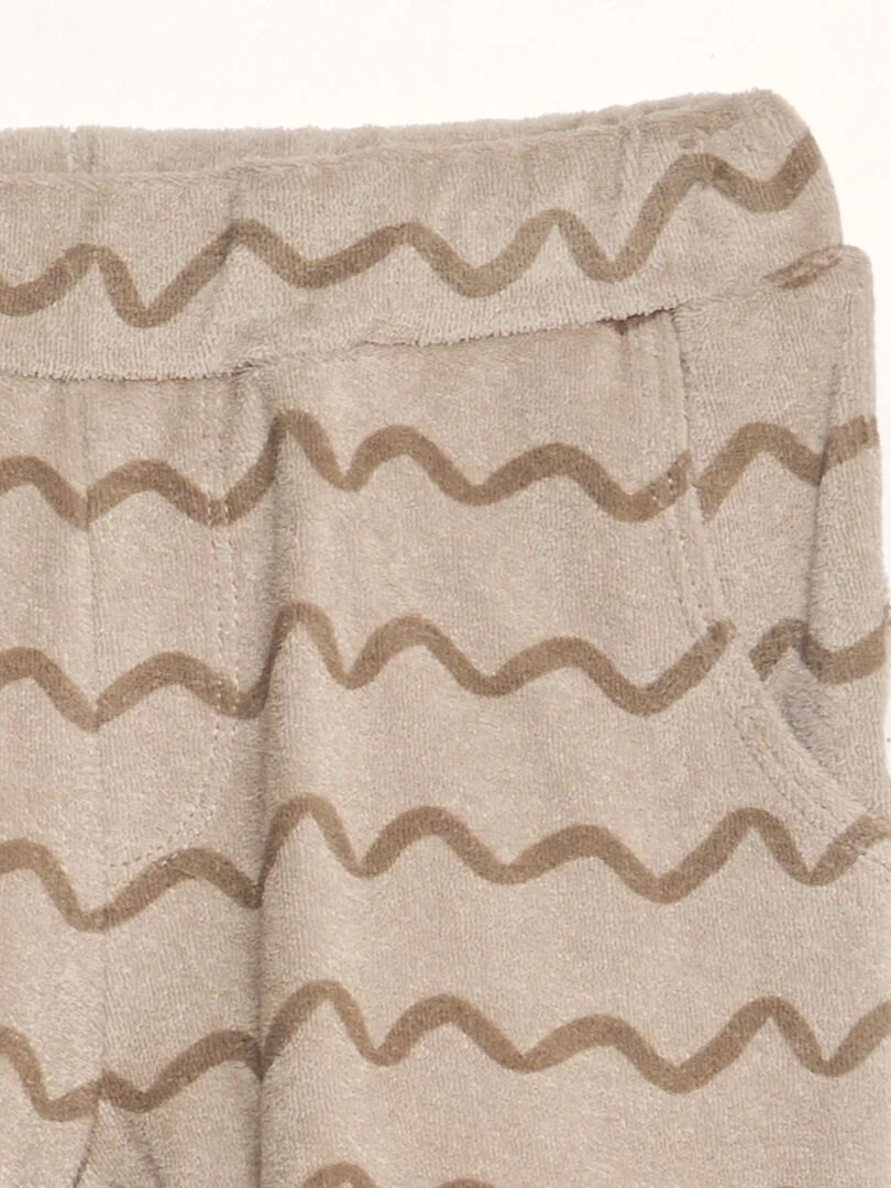 Short éponge imprimé   Beige