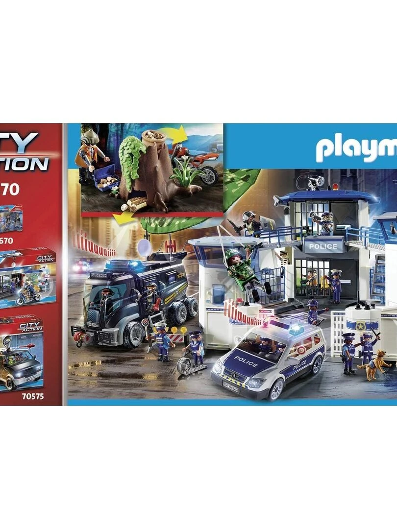 70570 Policier Avec Voiturette Et Voleur Moto  'playmobil' City Action   N/A
