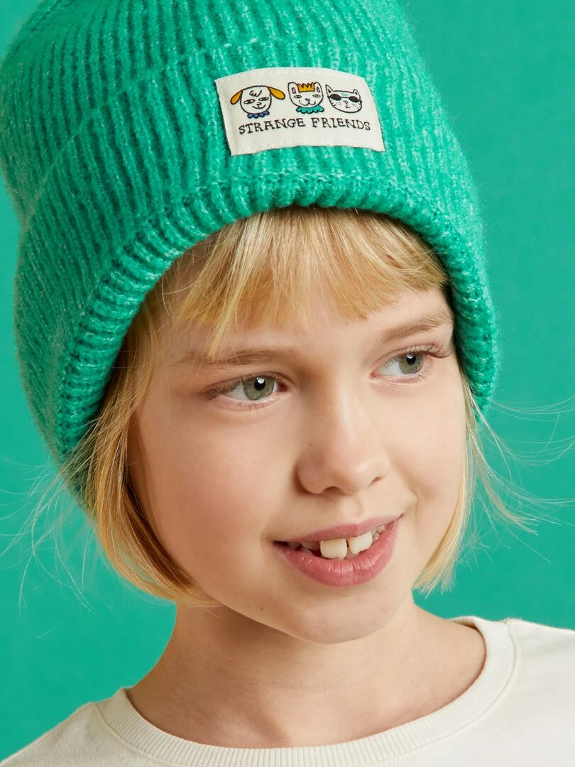 Bonnet côtelé X Little Bad Wolf   Mixte   Vert