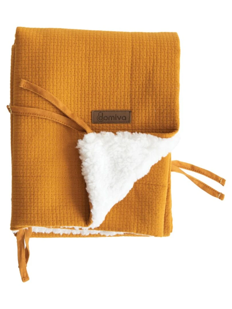 Couverture fluffy jaune caramel (75 x 100 cm) Jaune