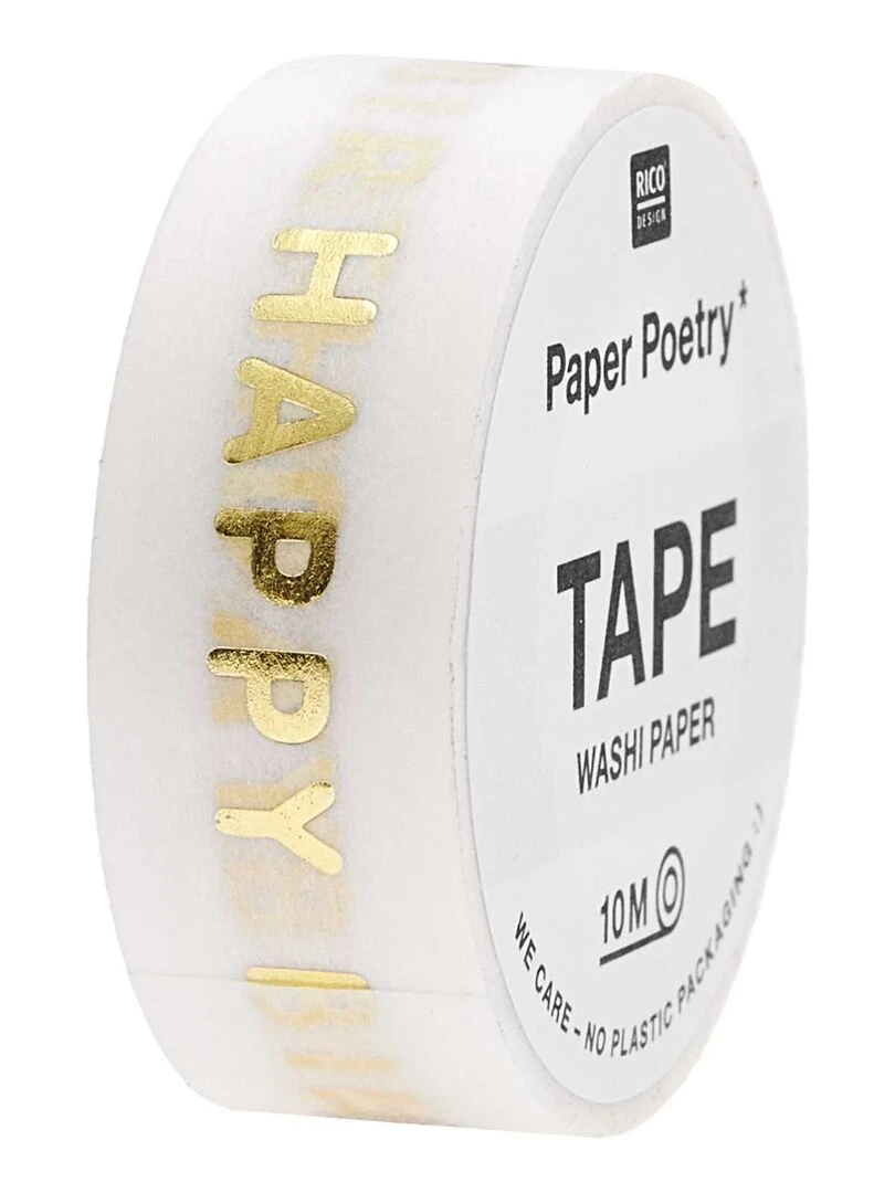 Masking tape Happy Birthday doré   N/A