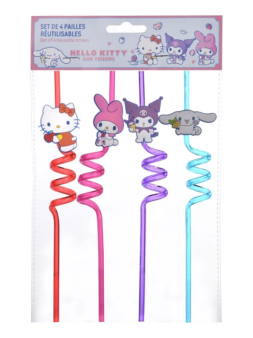 Hello Kitty and Friends Set de 4 Pailles N/A