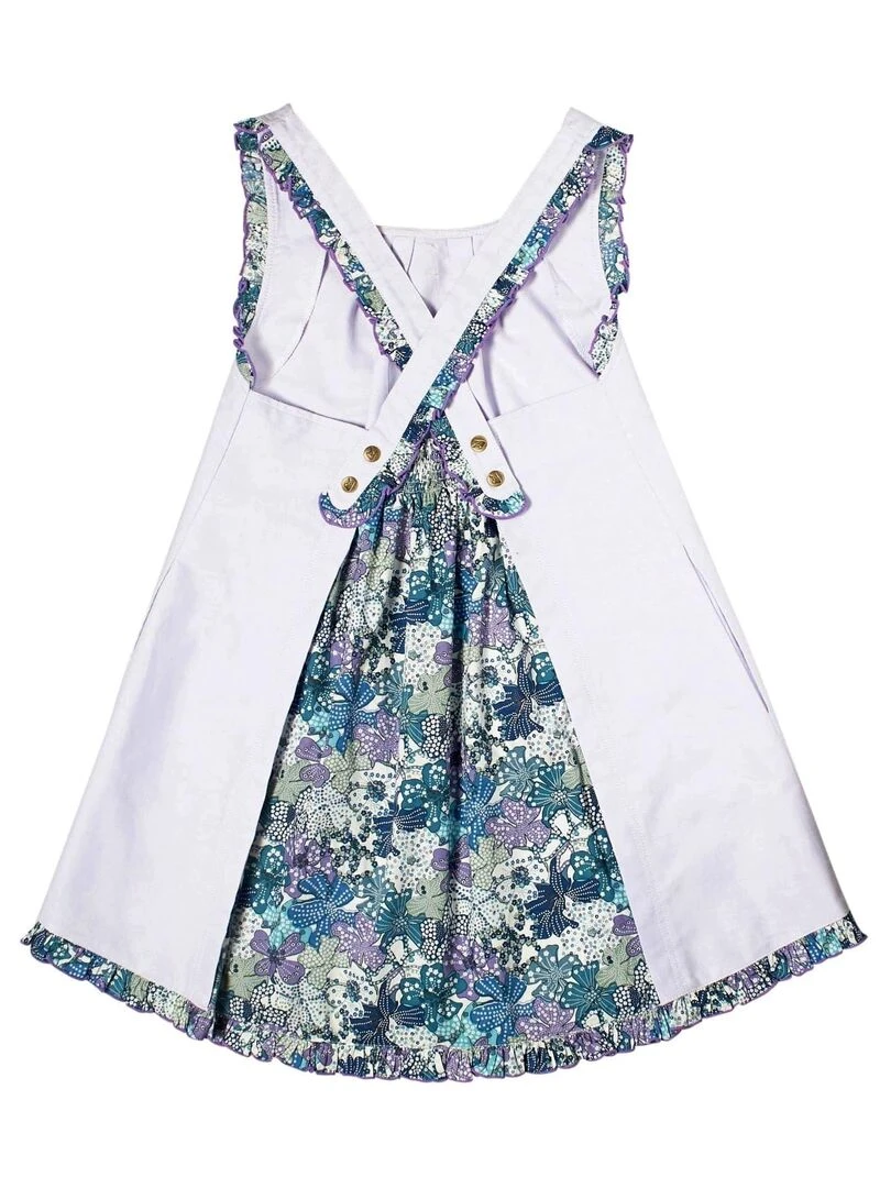 Robe Cérémonie Lilas Fleurie Bleu Fille   ANAIS   La Faute à Voltaire   Mauve