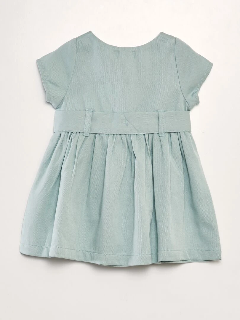 Robe en lyocell évasée Bleu
