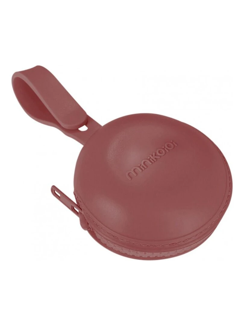 Range sucette zippé en silicone Marron