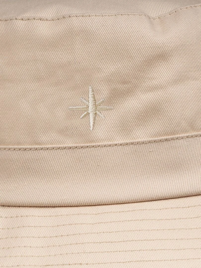 Bob mixte uni brodé Beige   Beige