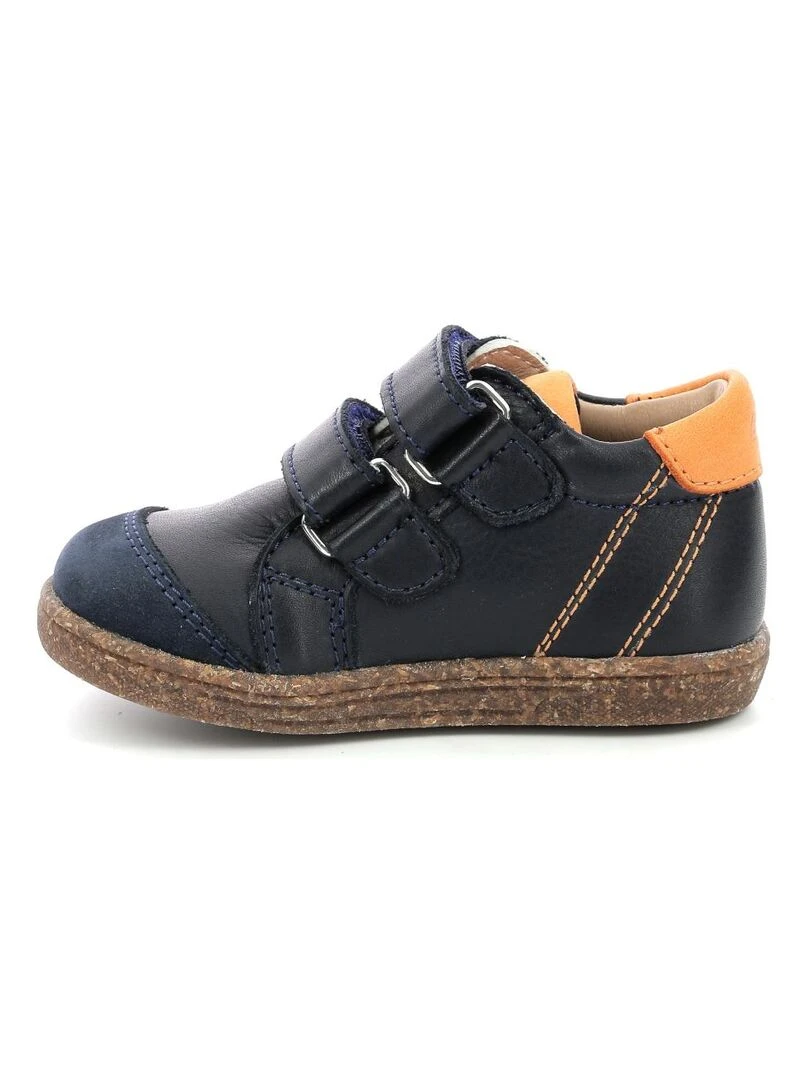 Sneakers hautes Cuir Washan   Bleu marine
