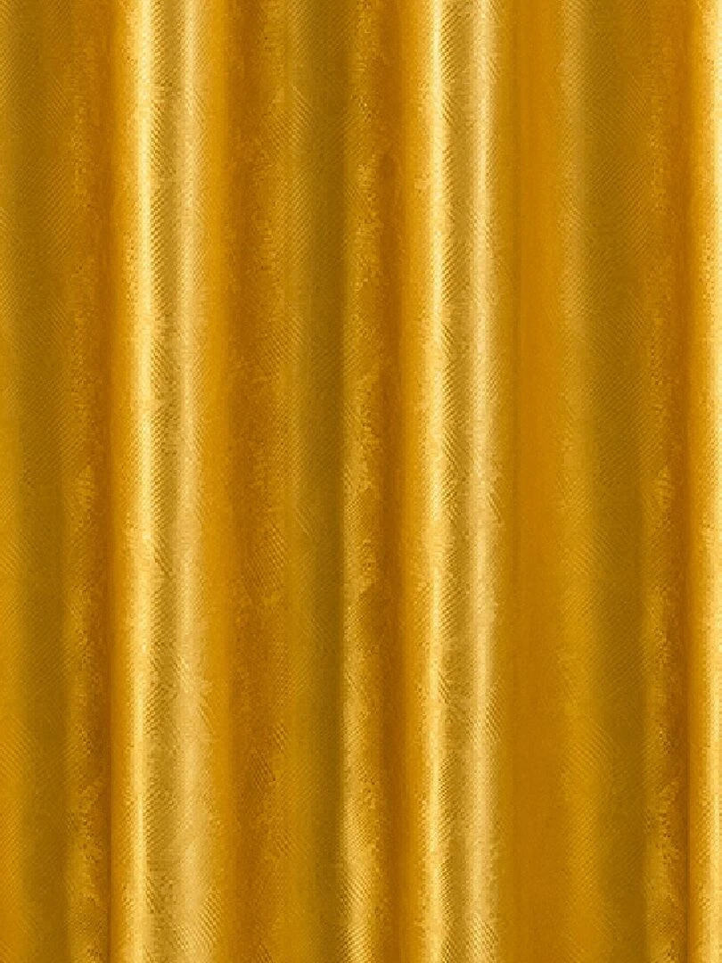 Paire de rideaux occultants à motifs géométriques   Jaune moutarde