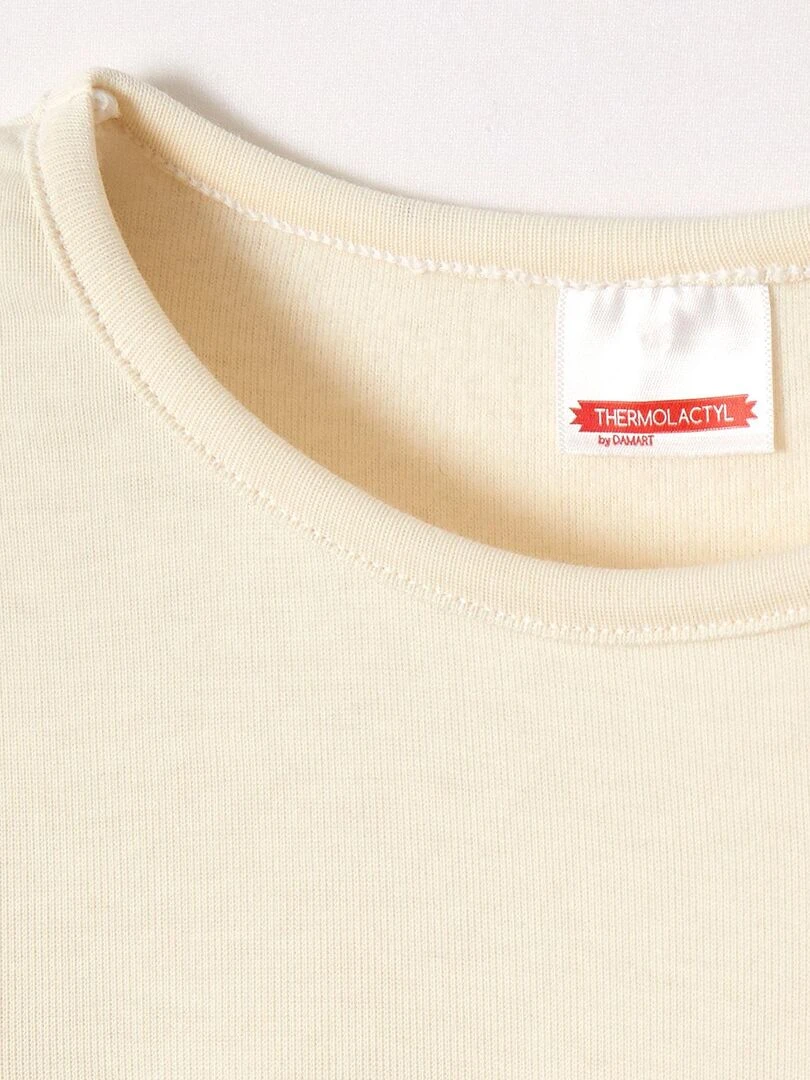 T shirt manches longues mixte Thermolactyl Sensitive Damart Blanc