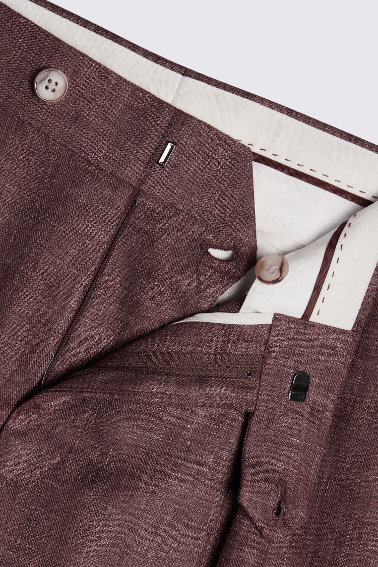 Copper Linen Pleated Trousers   Buy Online at Moss
