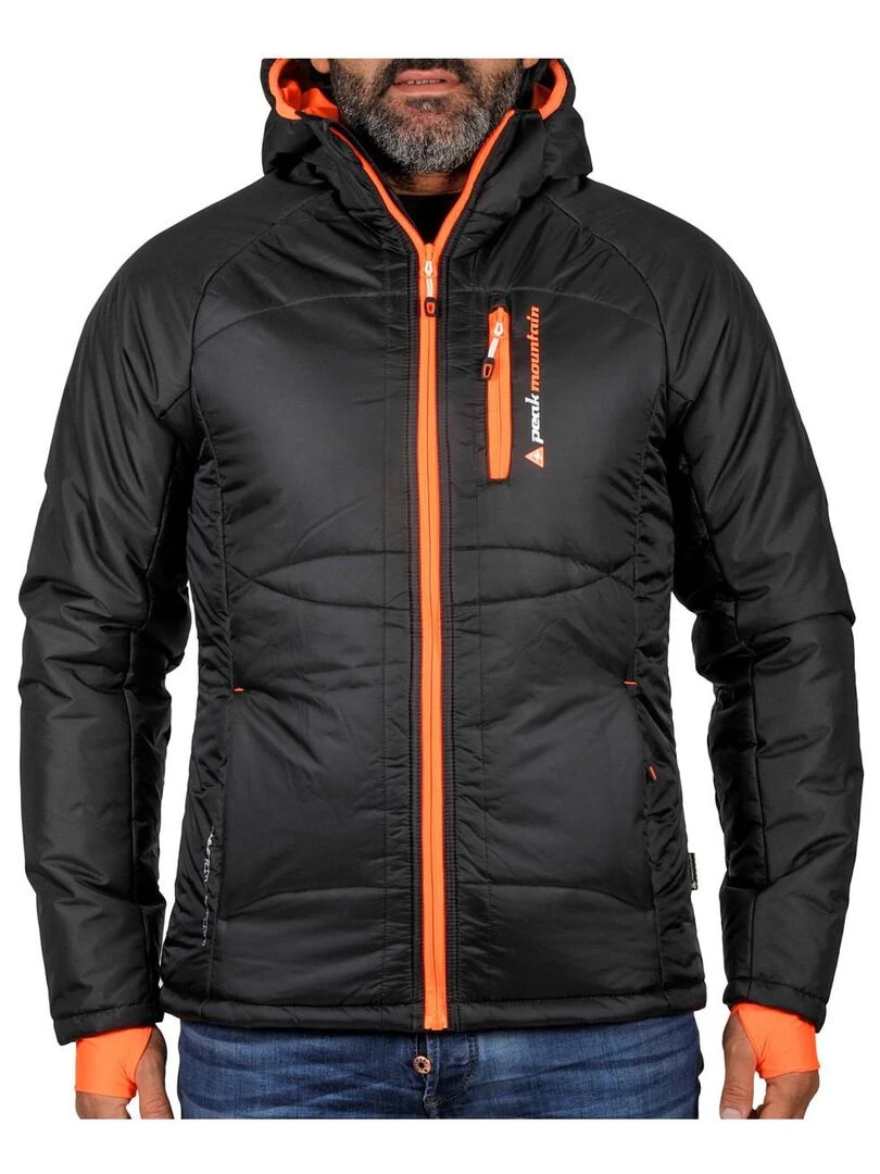 Blouson de ski homme CEPEAK   PEAK MOUNTAIN   Noir Orange