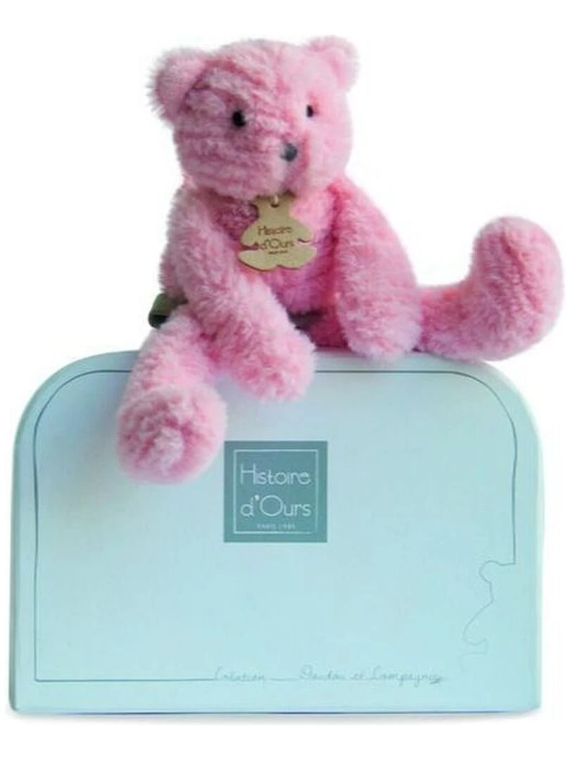 doudou Histoire d'ours Chat Rose 24cms HO2646 Sweety Pantin Rose